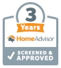 HomeAdvisor 3 Years Screened and Approved Badge