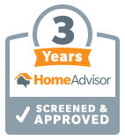 HomeAdvisor 3 Years Screened and Approved Badge